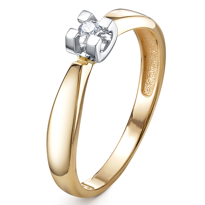 Кольцо, золото, бриллиант, 458-1120